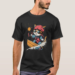 Kitesurfer-Katze beim Kitesurfen T-Shirt
