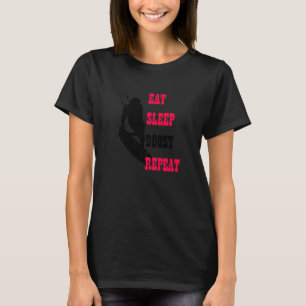 Kitesurfer leben schlafen Stiefel wiederholen rot  T-Shirt