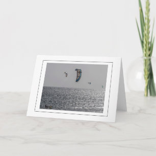 Kitesurfer mit Grußkarte Karte