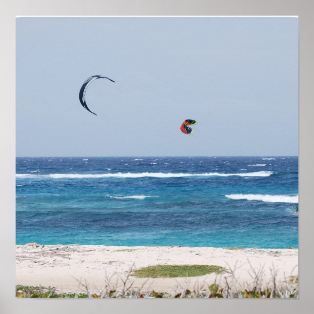 Kitesurfing Beach Poster (Vorne)