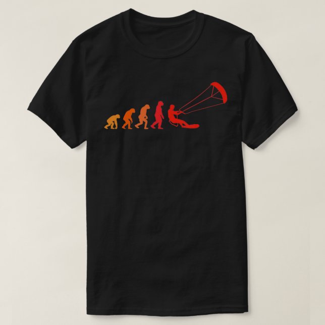 Kitesurfing Evolution Sufing Surfer Geschenk Kites T-Shirt (Design vorne)