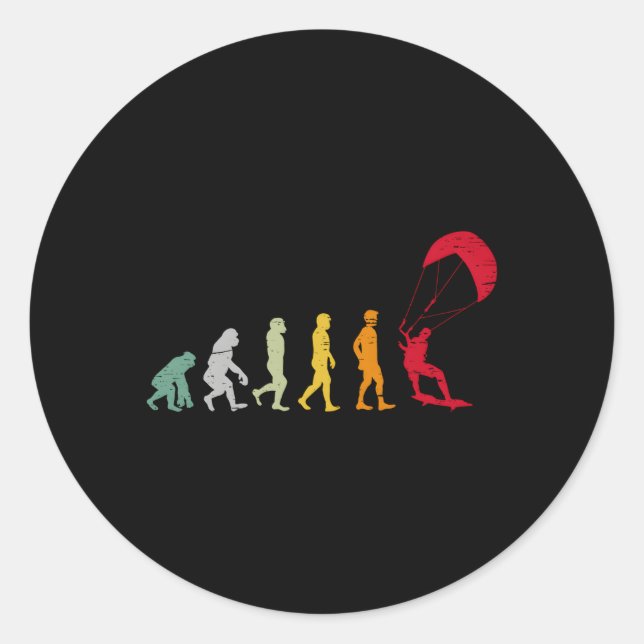 Kitesurfing Kiteboard Kitesurfer Kiteboar Runder Aufkleber (Vorderseite)