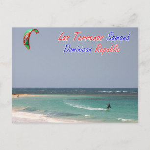 Kitesurfing Las Terrenas Samana Dominikanische Rep Postkarte