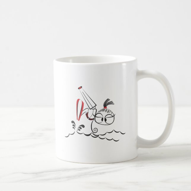 Kitesurfing Puppe Kaffeetasse (Rechts)
