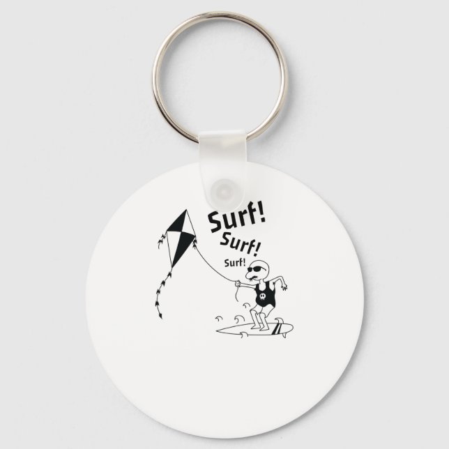 Kitesurfing Surfen im Wind Schlüsselanhänger (Vorderseite)