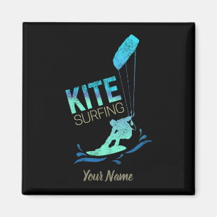 Kitesurfing Vintage-Kiteboarder Kite-Surfen Magnet