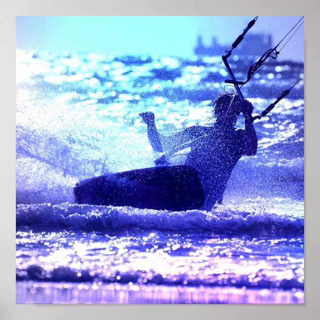 Kitesurfposter drucken poster (Vorne)