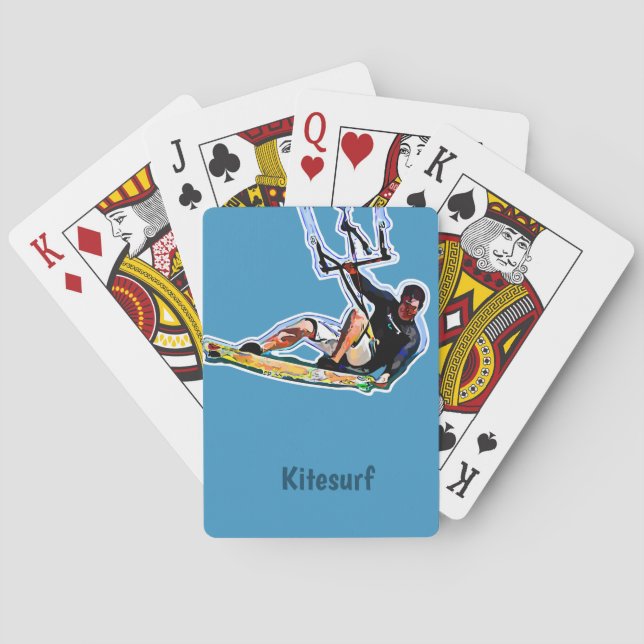 Kitesurfsportler Spielkarten (Rückseite)