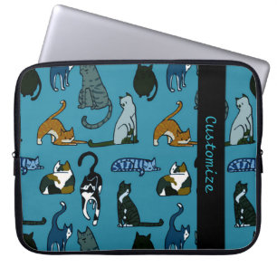 Kitner Corner Cat Pattern Laptop-Sieb Laptopschutzhülle