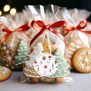 Kitsch Christmas   Retro Holiday Runder Aufkleber