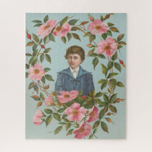 Kitschige antike deutsche Valentinskarte, 1884