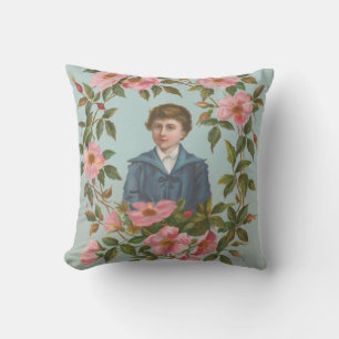 Kitschige antike deutsche Valentinskarte, 1884 Kissen