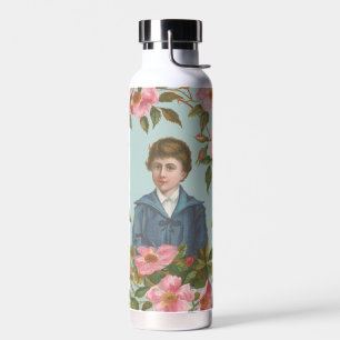 Kitschige antike deutsche Valentinskarte, 1884 Trinkflasche