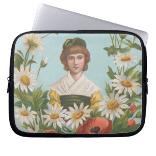 Kitschige Retro-Deutsche Valentinskarte, 1884 Laptopschutzhülle