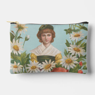 Kitschige Retro-Deutsche Valentinskarte, 1884 Zubehörtasche