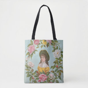Kitschige Vintage Deutsche Valentinskarte, 1884 Tasche