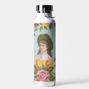 Kitschige Vintage Deutsche Valentinskarte, 1884 Trinkflasche