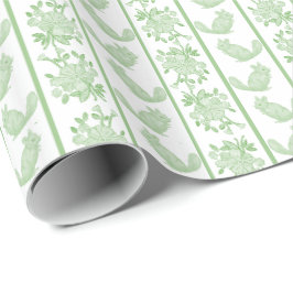 Kitschiger Chinchilla-Geschenkpapier (Grün) Geschenkpapier