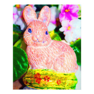 Kitschiger Hase Fotodruck