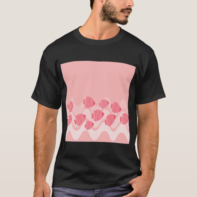 Kitschiger Rosa Engelfisch T-Shirt (Vorderseite)