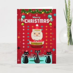 Kitschmas Spektakel: Weihnachtsmann und Sternenexp Karte