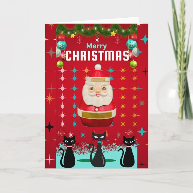 Kitschmas Spektakulär: Santa und Sternexplosionen  Karte (Vorderseite)