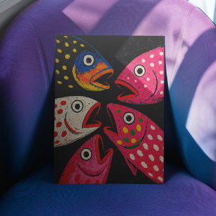 Kitschy Fish Poster oder Decoupage Paper