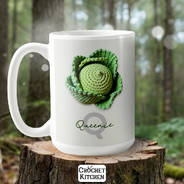Kitschy Modern Granny Garden Crochet Cabbage Name Kaffeetasse