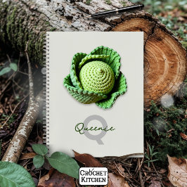 Kitschy Modern Granny Garden Crochet Cabbage Name Notizbuch