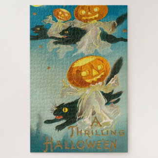 Kitschy Quirky Vintage Halloween Postcard, 1910