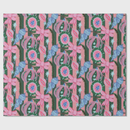 Kitschy Retro Ornament Christmas Wrapping Paper Geschenkpapier