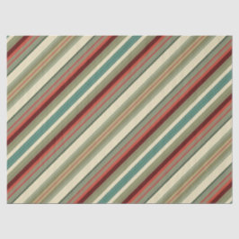 Kitschy Santa and Ornaments Complimentary Stripes Seidenpapier