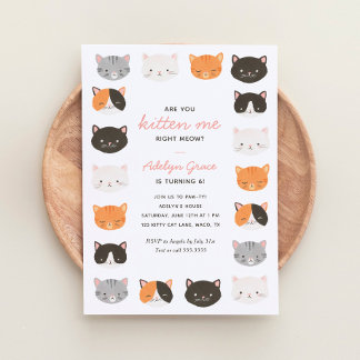 Kitst du mich gerade zum Geburtstag von Cat Girl? Einladung