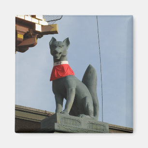 Kitsune キ ネ (Fox) mit Jewel in Mouth Magnet