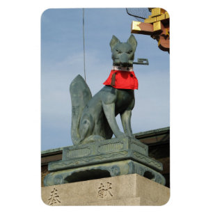 Kitsune キ ネ (Fox) mit Key in Mouth Magnet