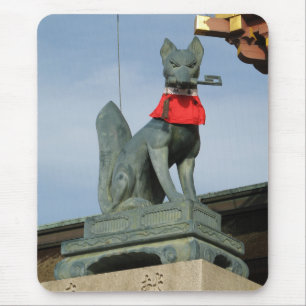 Kitsune キ ネ (Fox) mit Key in Mouth Mousepad