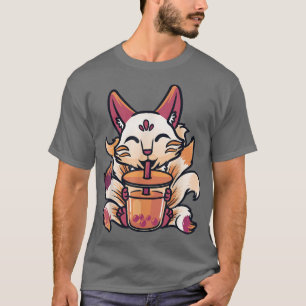 Kitsune Anime Boba Japanischer Bubble Tee Niedlich