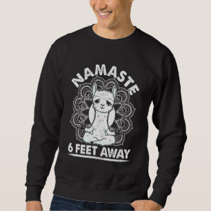 Kitsune Fox Namaste Bleibe 1,5 Meter Entfernung Yo Sweatshirt