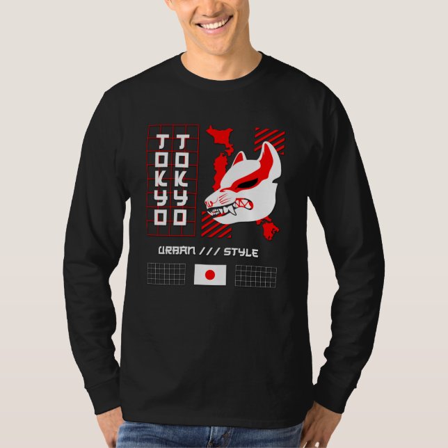 Kitsune Fox Tokyo City T-Shirt (Vorderseite)