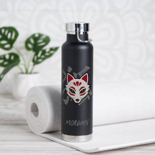 KITSUNE Fuchs-Maske - Street Art Trinkflasche