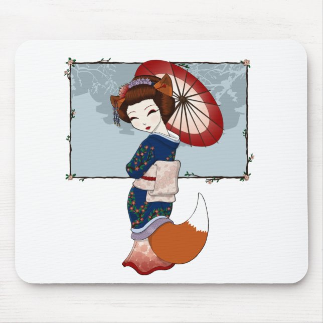 Kitsune Geisha Mousepad (Vorne)