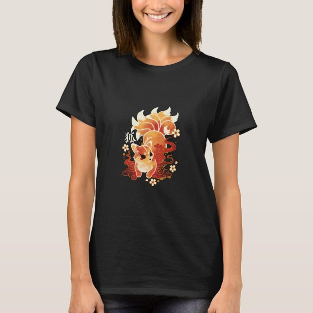 Kitsune Kawaii T-Shirt (Vorderseite)