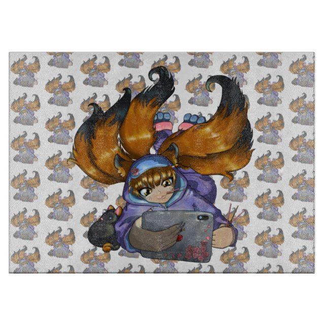 Kitsune Life Schneidebrett (Vorderseite)