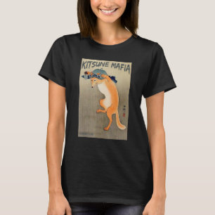 Kitsune Mafia, Nine Schwanz Fox Spirit, Ukiyo-e Ja T-Shirt