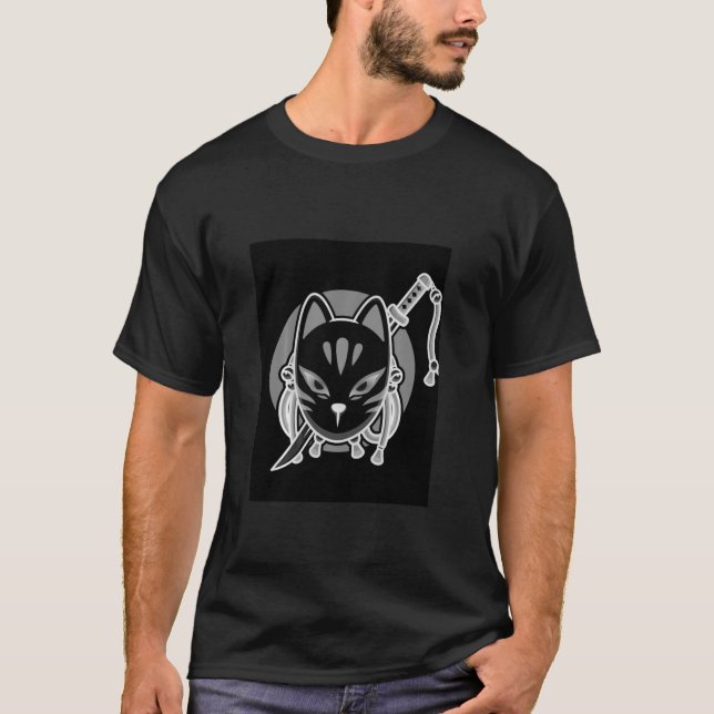 Kitsune Mask Design T-Shirt (Vorderseite)