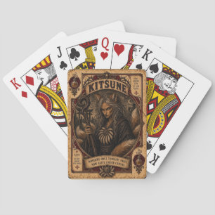 Kitsune, Vintage Zirkusmonster Spielkarten
