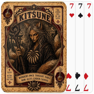 Kitsune, Vintage Zirkusmonster Spielkarten