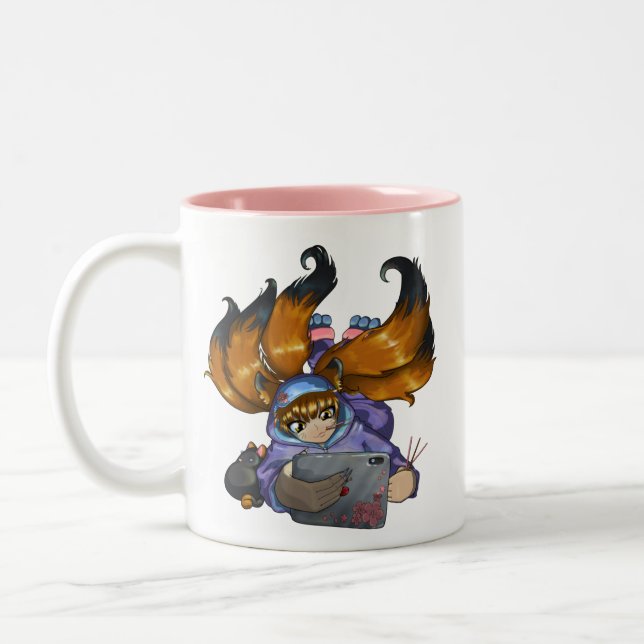 Kitsune Zweifarbige Tasse (Links)