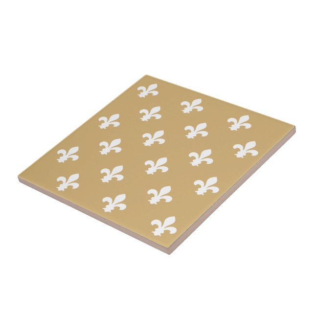 Kitt Neutral Fleur de Lys Fliese (Seite)