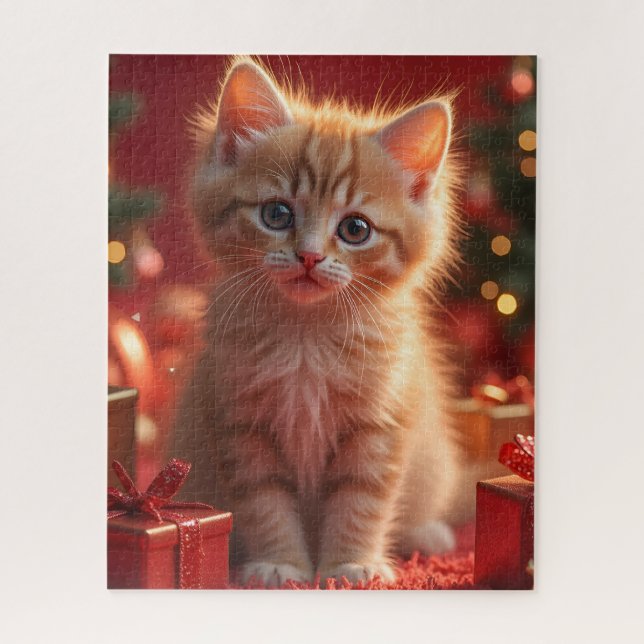 KITTEE GINGER CHRISTMAS JIGSAW PUZZLE (Vertical)